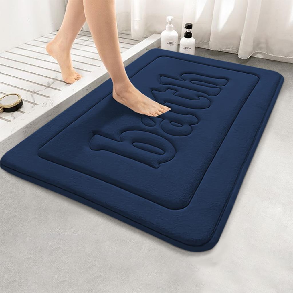 Thickened Flannel Bathroom Absorbent Mat Shower Room Toilet Non-slip Mat Bathtub Mat Foot Pad Entrance Mat