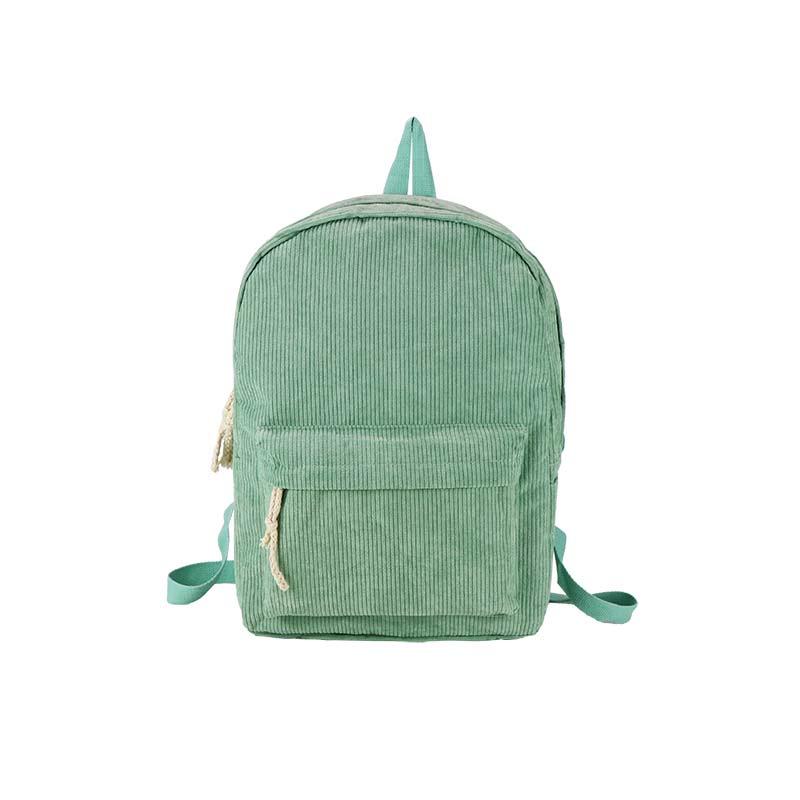 

Харадзюку Вельветовий Вишитий Великої Місткості Студентський Рюкзак зелений