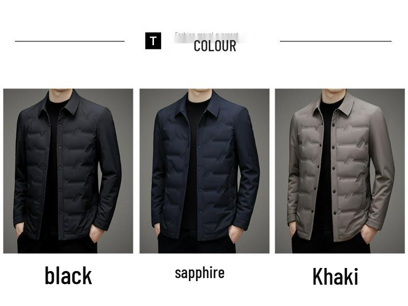 High-Quality Men's Down Jacket - Lightweight Lapel Design for Autumn & Winter