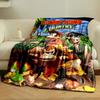 Colorful Jungle-themed Characters Featuring Animals and a Pair of Apes. for All Seasons Blanket Lunch Break Throw Gift