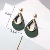 Green Hanging Earrinsg for Women Luxury Crystal Wedding Jewelry Imitation Pearl Drop Earrings new trend boucle oreille
