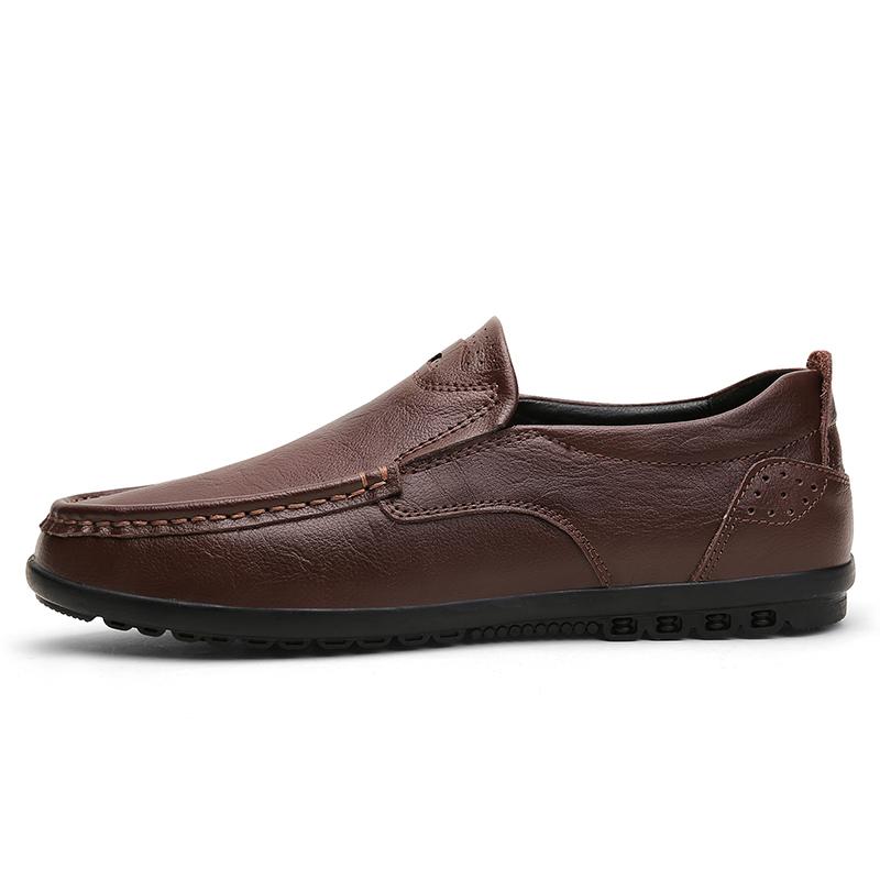 Men Dress Shoes Natural Leather Men's Brand Shoes Sale Formal Shoe Men's Cowhide Italian Genuine Leather Loafers Footwear Casual