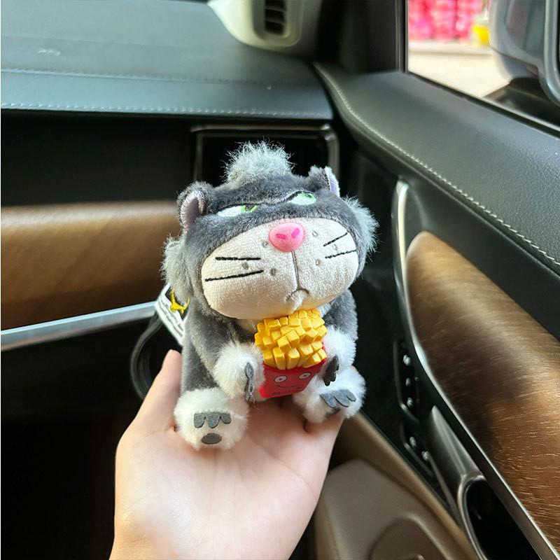 Cute Plush Cat Keychain Soft Doll Accessory Perfect For Kids Gifts And Car Decor