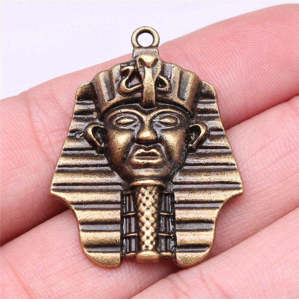 Charms Egipski Faraon Szef Wisiorki Vintage Biżuteria Materiały QC048
