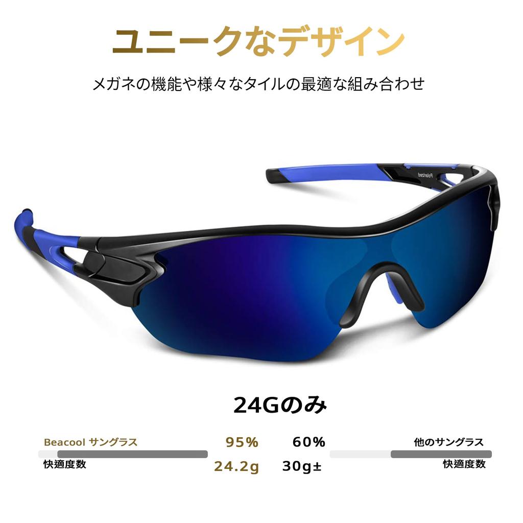 BEACOOL Sports Sunglasses with Polarized Lenses for TR90 TAC UV400 Sun Unisex for Men and Women Running, Baseball, Mountaineering, Fishing, Cycling,