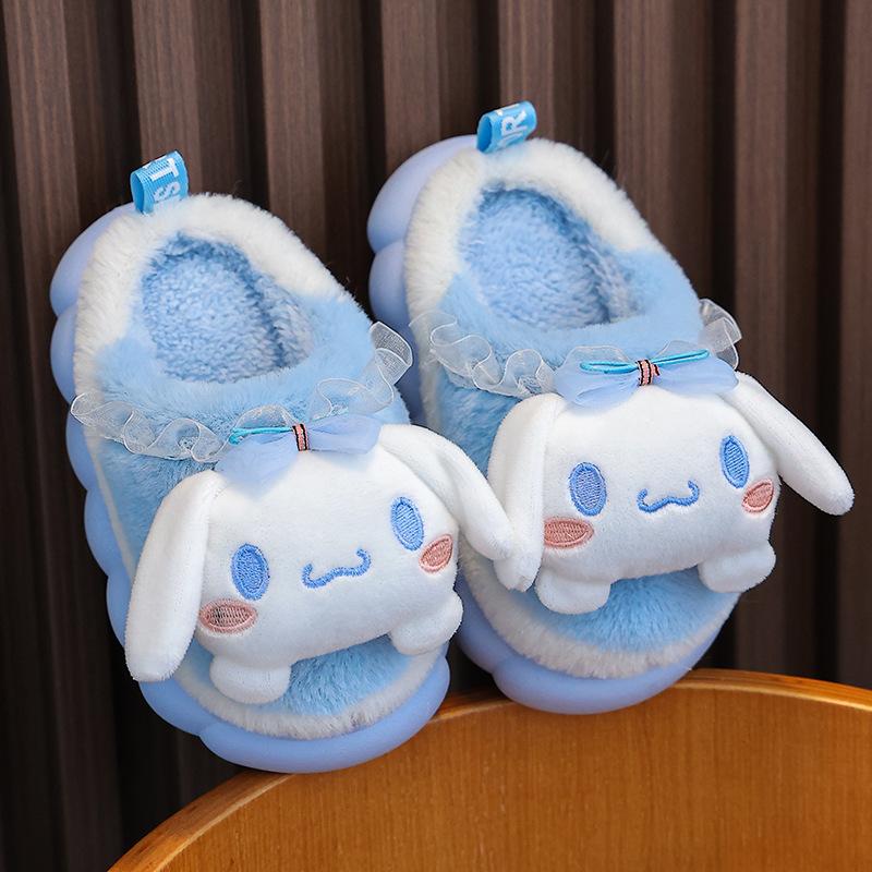 New autumn and winter children s cotton slippers for boys and girls, cute cartoon indoor slippers for girls, infant cotton slippers 24/25Inner Length15CM