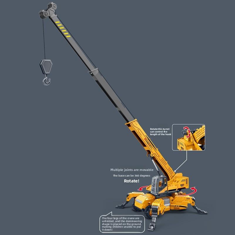 Ultra Simulated Long Crane Engineering Vehicle Children Inertia Toy Vehicle