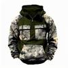 Men  Quater-Zip Pullover Vintage Sweatshirt Casual Long Sleeve Cargo Hoodies With Pocket