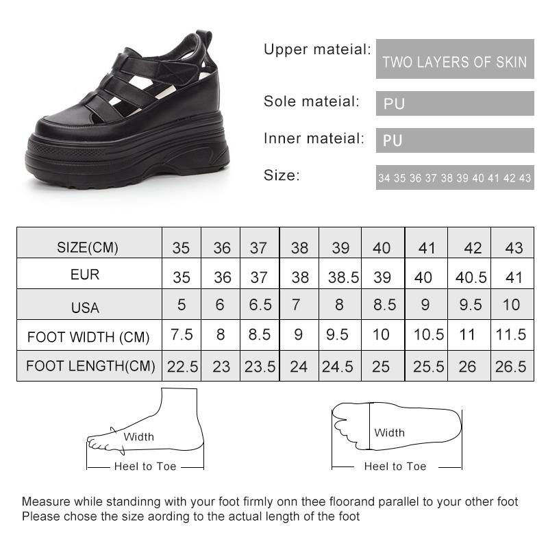 Fashion Women Sandals Platform 2025 New Genuine Leather High Heel Sandals Women Closed Toe Internal Heightening Roman Women Sandals
