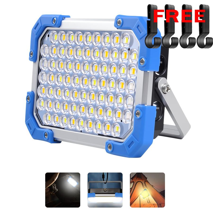 Ultra-bright LED Work Light Rechargeable Lantern Built in 3 18650 Batteries Portable Magnet Flashlight Waterproof for Camping
