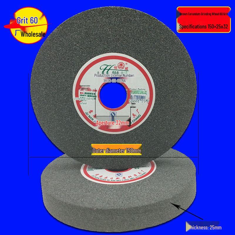 Multi-Material Grinding Wheel: White Corundum, Brown Corundum, Green Silicon Carbide - Perfect for Bench Grinders and Knife Sharpeners