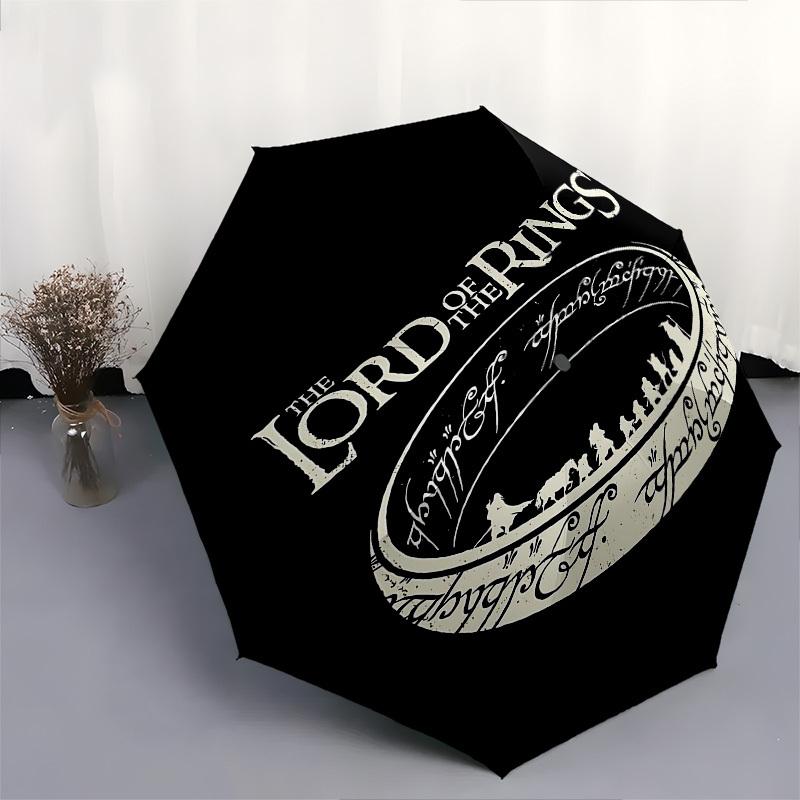 1pc Lord of the Rings Automatic Folding Umbrella - Compact 8-Rib Design, Durable Plastic & Iron1310L