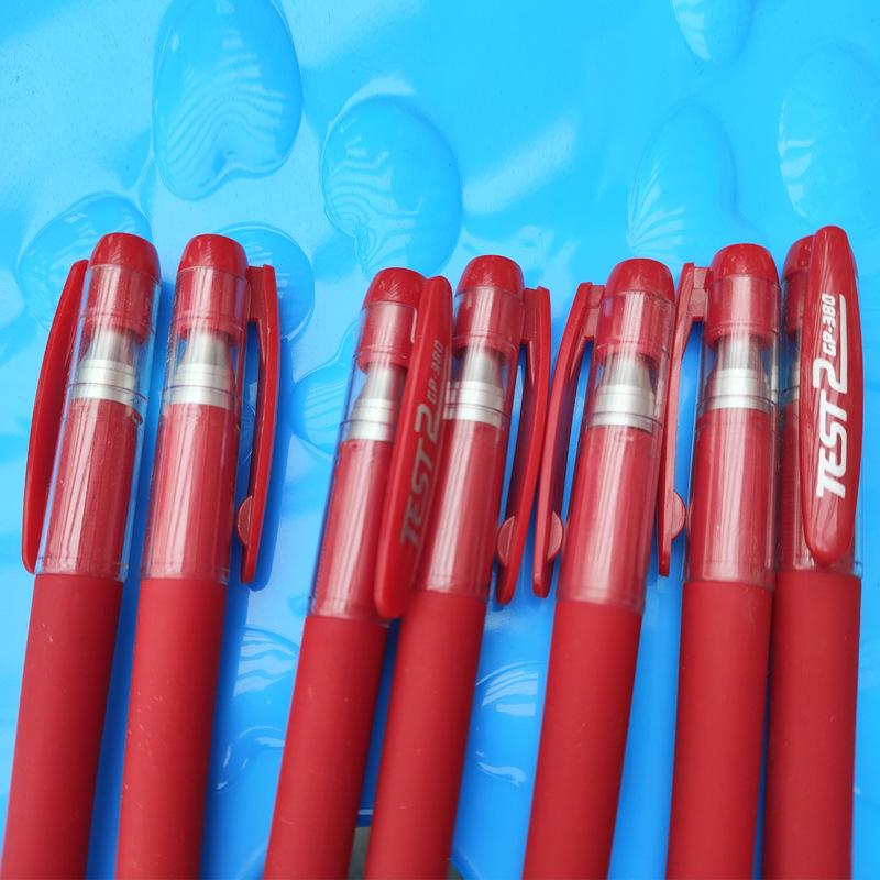 Bright Frosted Red Pen for Smooth, Skipping-Free Writing - Ideal for Office, Exams, Teacher Grading, and Homework (380 Red Pen)