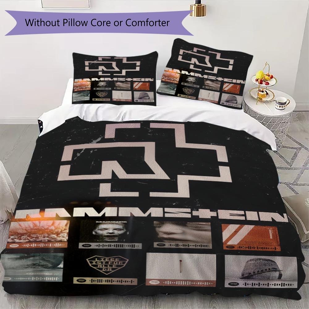 Rammstein German Industrial Metal Band Bedding Without Core 1 Duvet Cover 2 Pillowcase Without Core Soft And Comfortable