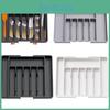 Modern Stylish Silver Case Practical Cutlery Organizer Adjustable Drawer Storage Box