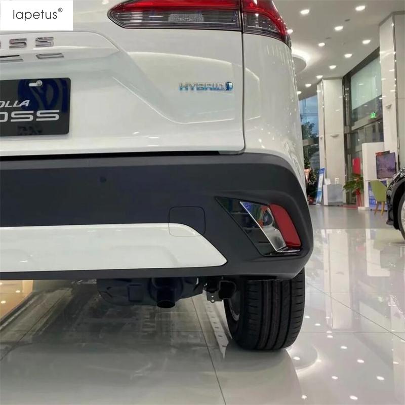 Rear Bumper Fog Light Lamp Eyebrow Frame Decoration Cover Trim For Toyota Corolla Cross XG10 - 2025 ABS Chrome Accessories