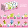Educational Small Particles Mosaic Building Block Flower Simulation Tang Yin Succulent Potted Plant Compatible With A High Building Block Model Toy