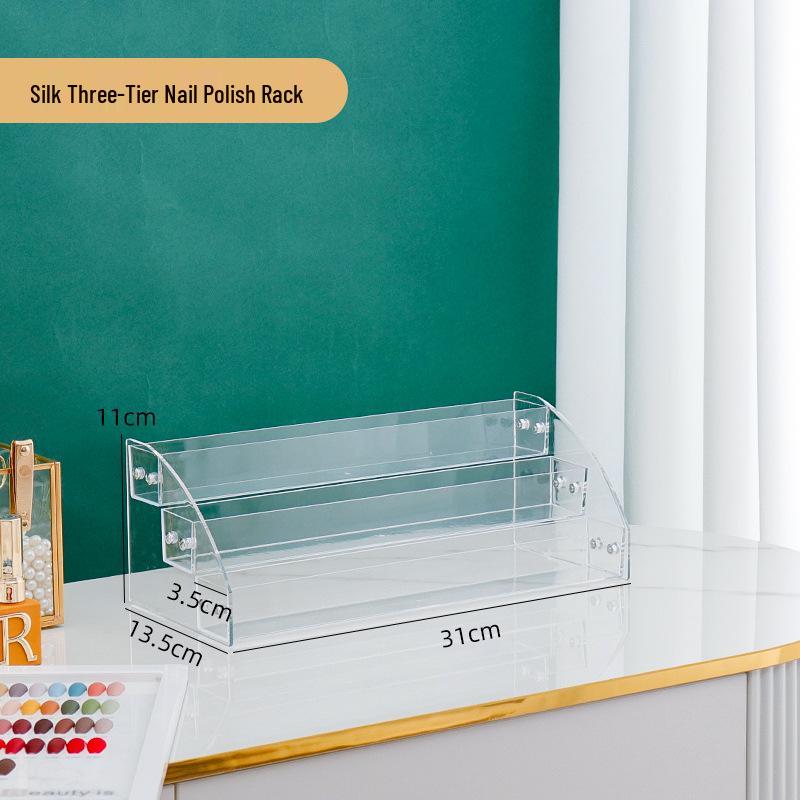 Transparent Multi-Layer Cosmetic Organizer for Nail Polish and Eyeshadow Palettes