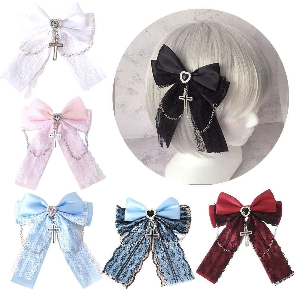 Exquisite Lace Design Gothic Hair Clip Bag Charm Y2K Hair Clip Girl's Accessories