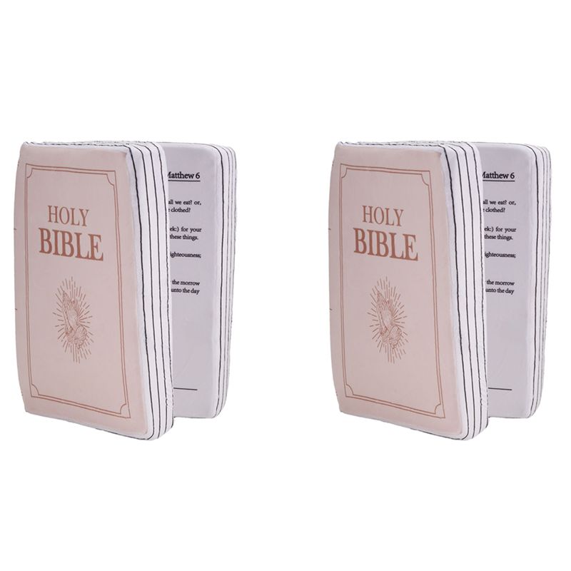 CYCLI-2X Faith Bible Pillow,Bible Pillow Book Plush That Opens,Holy Bible Pillow,Holy Bible Pillow