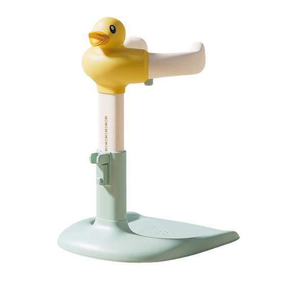 

Стойка для детского душа, регулируемая по высоте и ширине, противоскользящая основа, стойка для детской ванночки, дизайн с уточкой, портативная подставка для купания малыша C