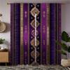 2-delat set av högupplöst digitaltryckt gardinlila guld traditionellt mönster stångficka gardinHemdekoration stil