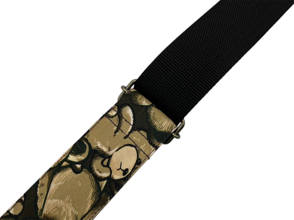 Spice Note Guitar Printing Fabric Made in Length Teddy Strap, Series, Japan, 820mm-1450mm, ver.2.0 (ES-PP50NTB/BRN)