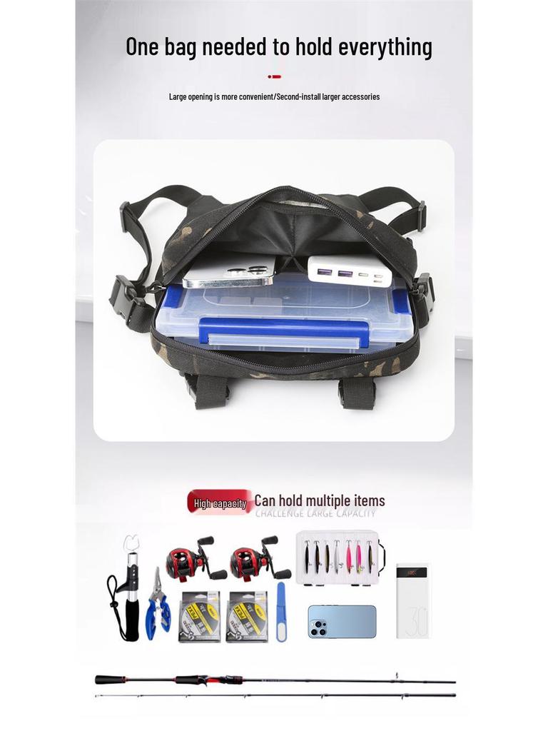 Tactical Chest Pack: Multifunctional Camouflage Vest Bag for Men's Outdoor Sports & Cycling