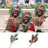Red Berry Branch Realistic Exquisite Festival Props PVC Christmas Red Berry Wreath Photography Prop