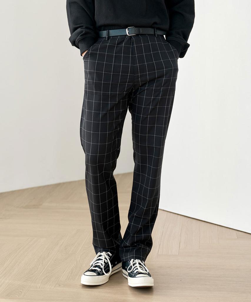 Beullaegmamba Window Pane Check Slacks (2 Colors)