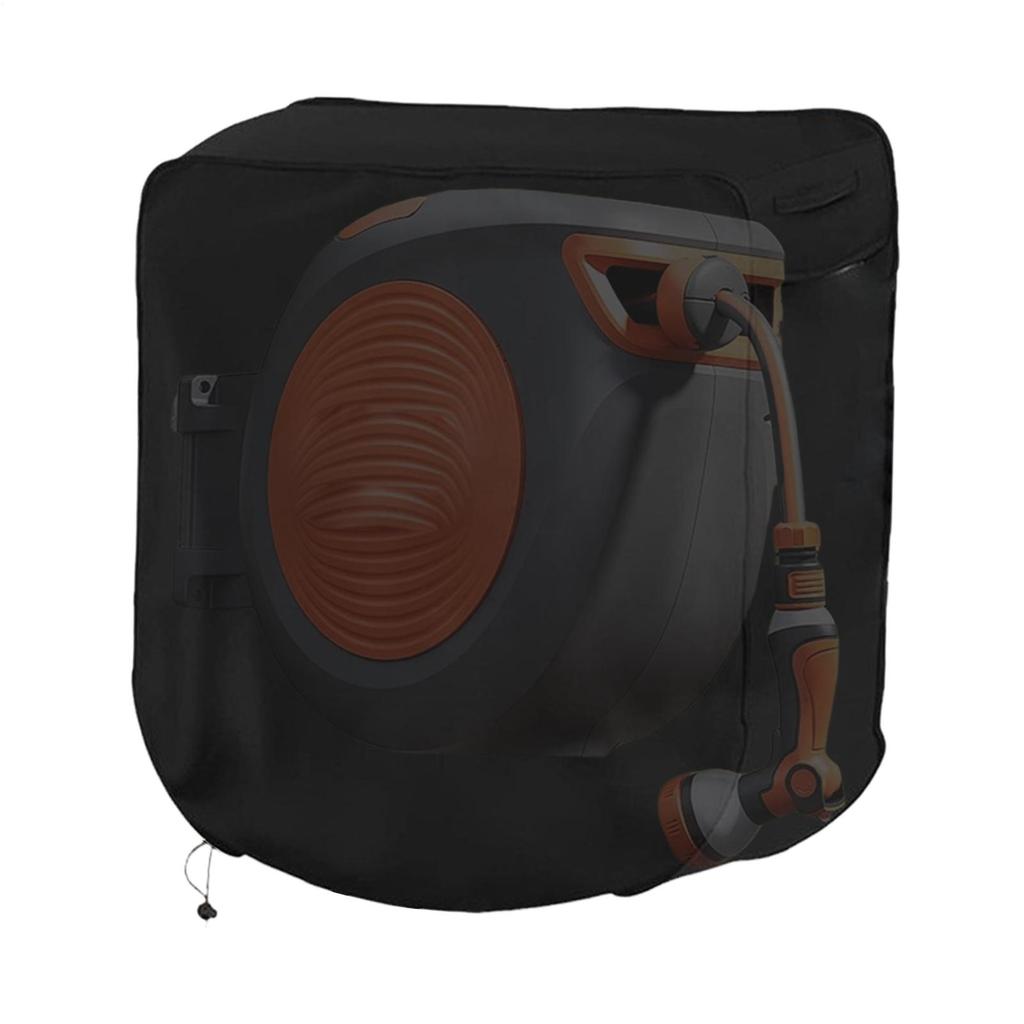 420D Wasserdichte Wandmontierte Einziehbare Schlauchrolle Schutzhülle Für Außengarten Wasserdicht Sonnenschutz 60x45x60cm