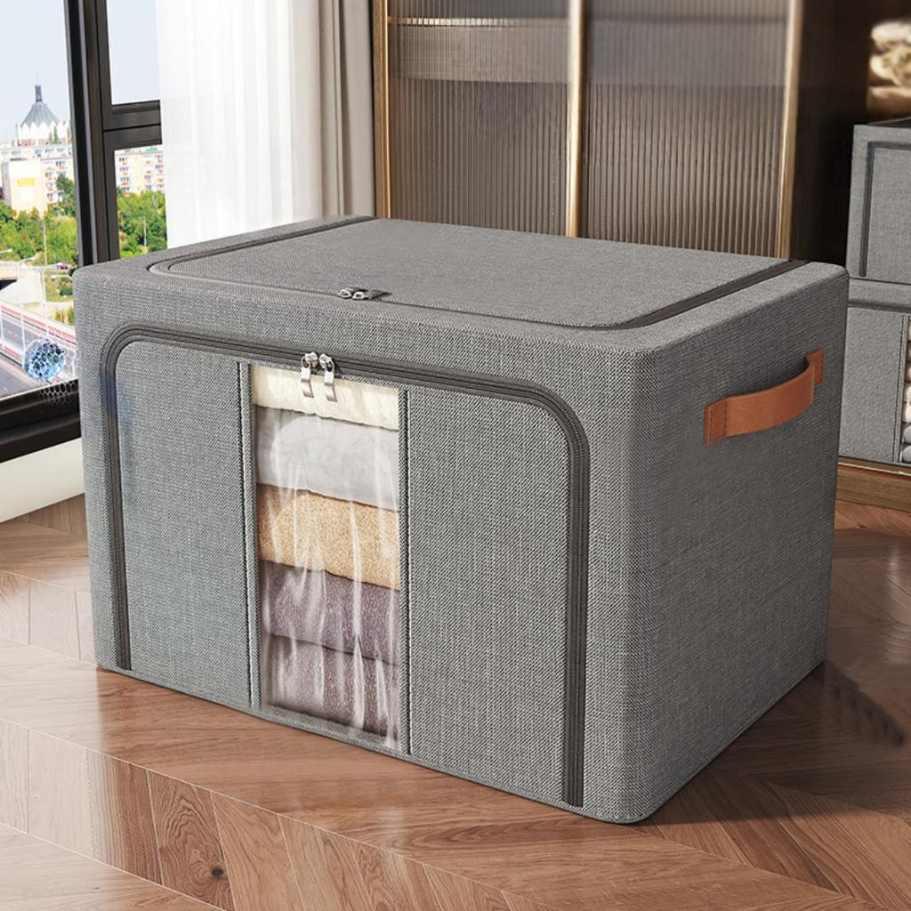 1PC Oxford Fabric Storage Box Foldable Clothes Quilt Organizer Heavy Duty Wardrobe Storage Bin for Home Organization