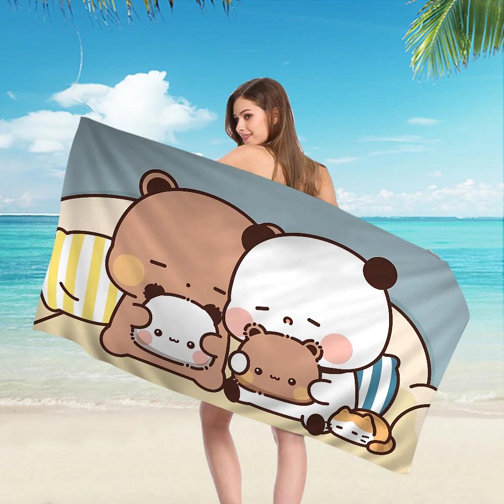 Bubu E Dudu Carino Cartone Animato Coperta in Microfibra Asciugatura Rapida Asciugamani da Spiaggia Stampa Oversize Super Assorbente Coperta Asciugamano da Piscina