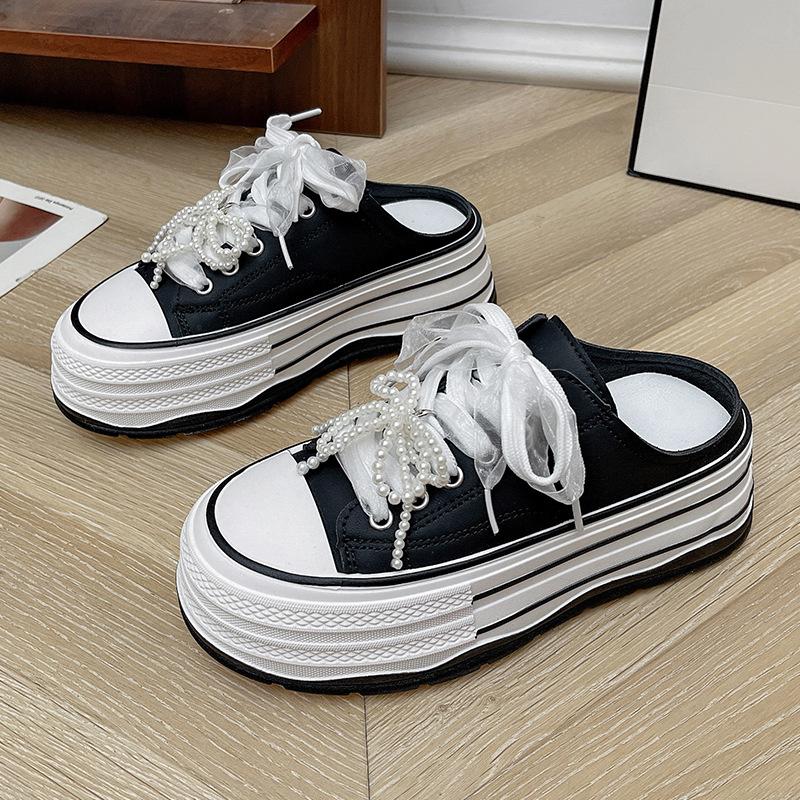 2025 summer new bag head slippers women's flat sandals wear women's high-end women's shoes casual fashion half drag women