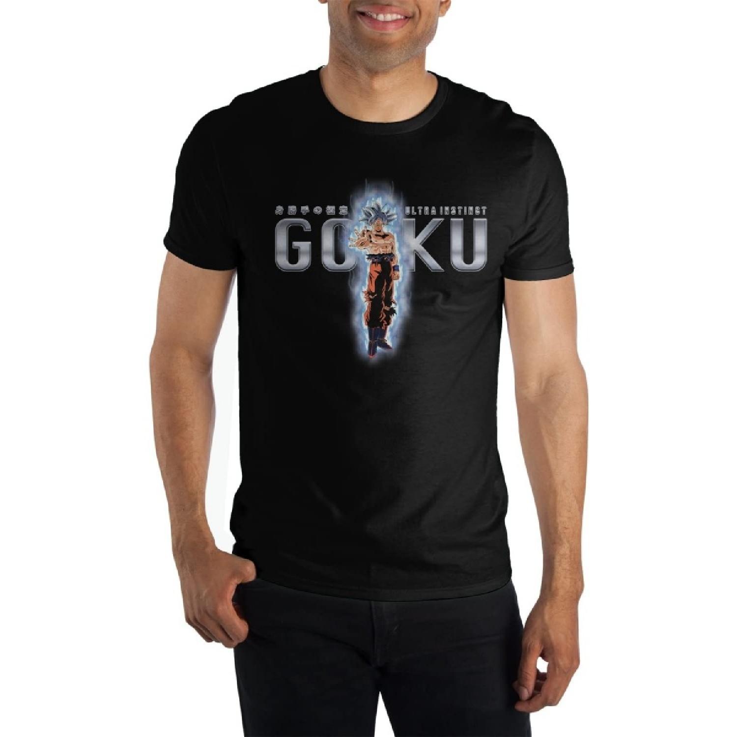 Bioworld Dragon Ball Super Goku Ultra Instinct Kanji Black T-Shirt S