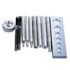 11pcs Rivet Button Setter DIY Leather Craft Metal Die Punch Hole Snap for Punch Hole for Install Rivet Button For Leather Tool