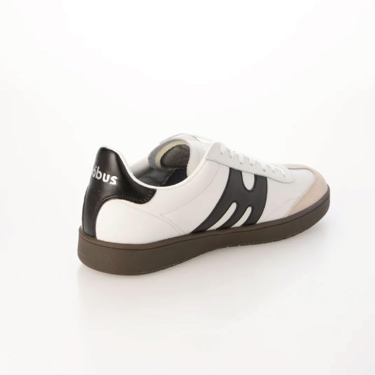 MOBUS Genuine Walking Current BROCKEN Japanese Shoe Size Men's Sneakers, Leather, Leather, Sports, Casual, Shoes, Model, (WHITE/BLACK, Dimensions,