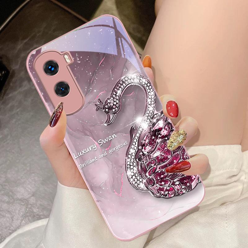

Diamond Gradient Goose For Honor 200 90 8X 9X Pro Lite P50 P40 Nova 10 11i P60 Magic4 6 Mate 20 50 Tempered Glass Phone Case For Huawei P40 Pro