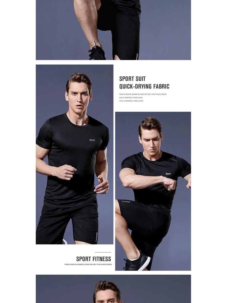 Men's Quick-Dry Summer Sports T-Shirt - Breathable, Loose Fit for Fitness, Running, and Basketball, Round Neck, Short Sleeves.