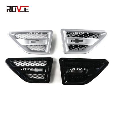 ROVCE Car Fender Side Vent Hole Sticker Air Flow Cover For Land Rover Freelander 2 L359 2006-2014 Fender Light Grille Decoration