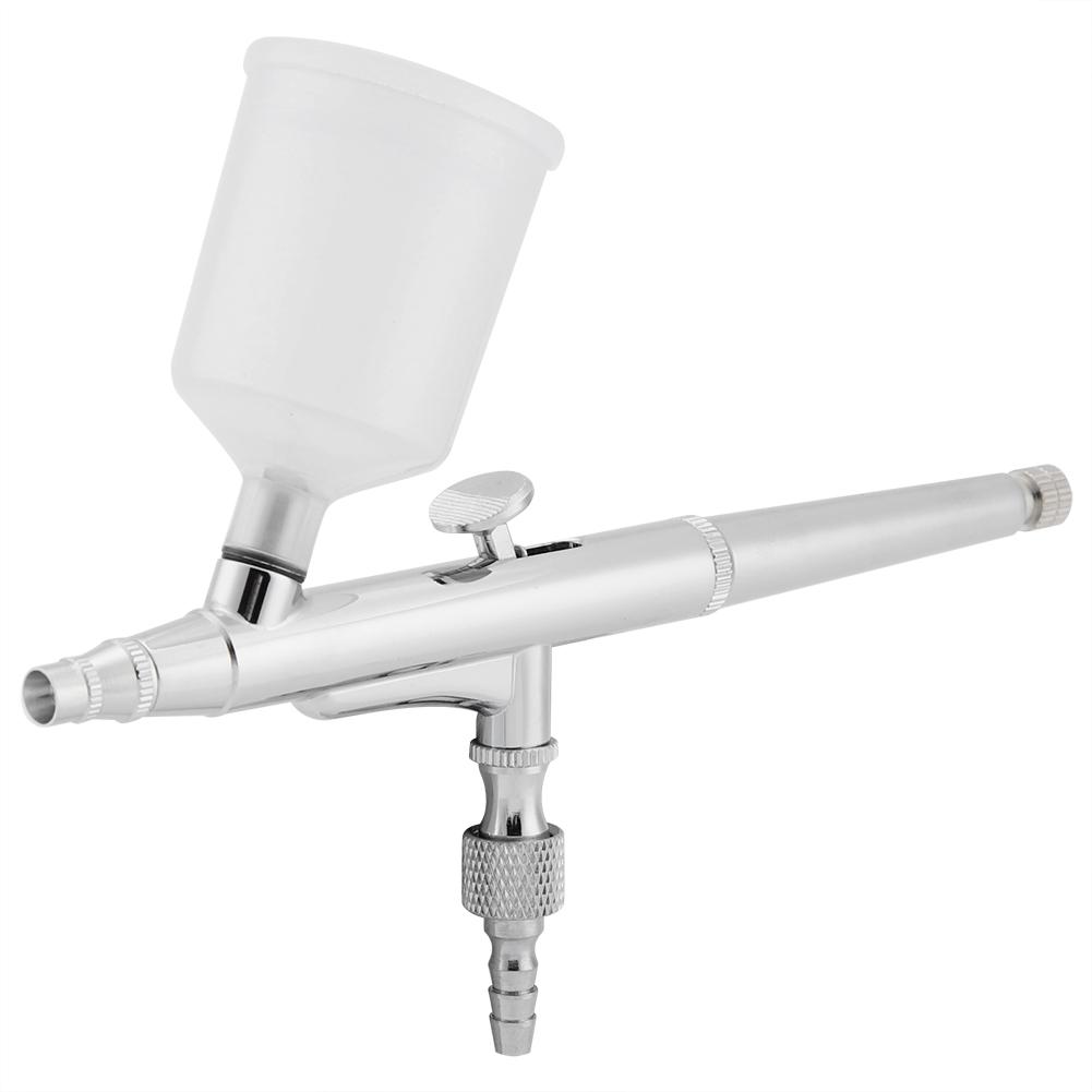 Dual Action Airbrush Kit Needle Large Capacity Cup Spray Gun Paint Art Set Tools(0.2mm)