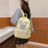 Schoolbag New Cute Cartoon Puppy Backpack Female Student Japanese Lace Bow Schoolbag Large Capacity Casual Backpack