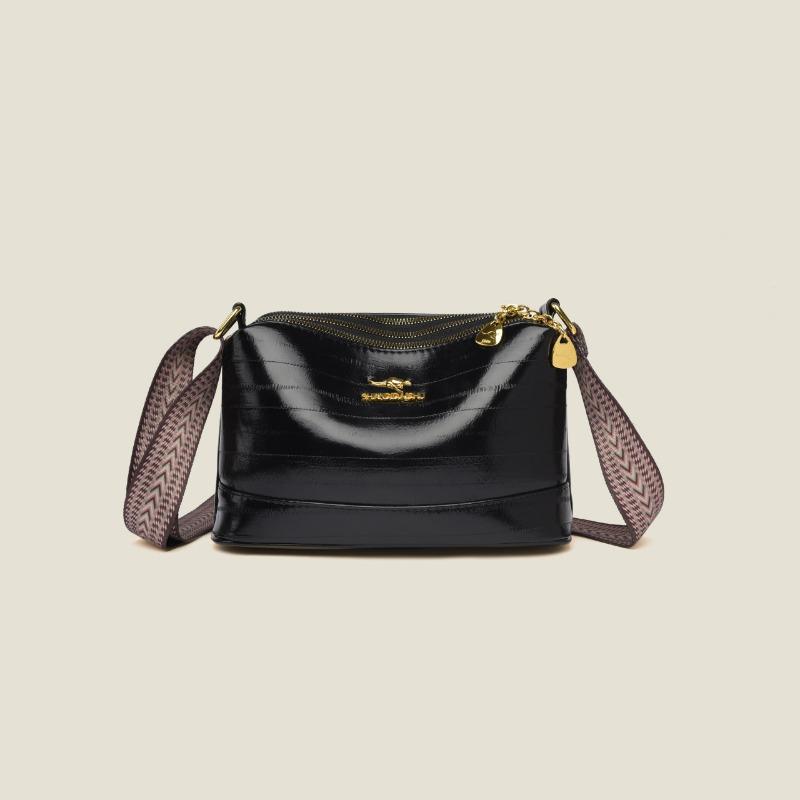 Women's fashion large-capacity multi-compartment shoulder messenger bag, light mobile phone change bag, adjustable shoulder strap