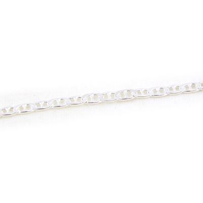 [H5380] - Silver Ankle Chain 'Navy'