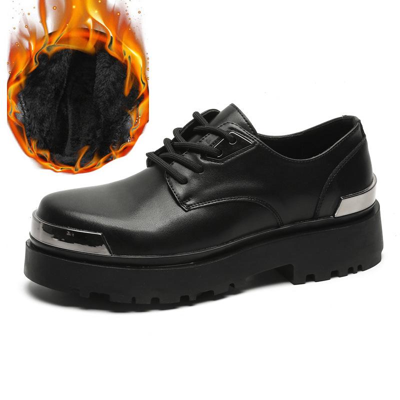 Niche design sense square head small leather shoes women's British style derby shoes thick heel lace-up retro single shoes women 5776-J