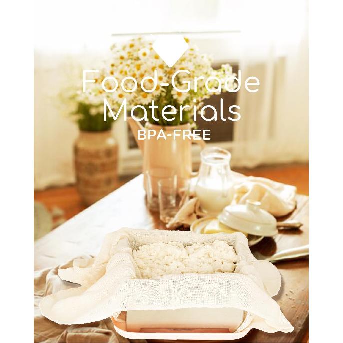 304 Stainless Steel Tofu Press, Vegan Tofu Presser Fast & Efficient Water Removal for Firm Tofu, BPA Free & Easy To Clean, Complete Set with Drip