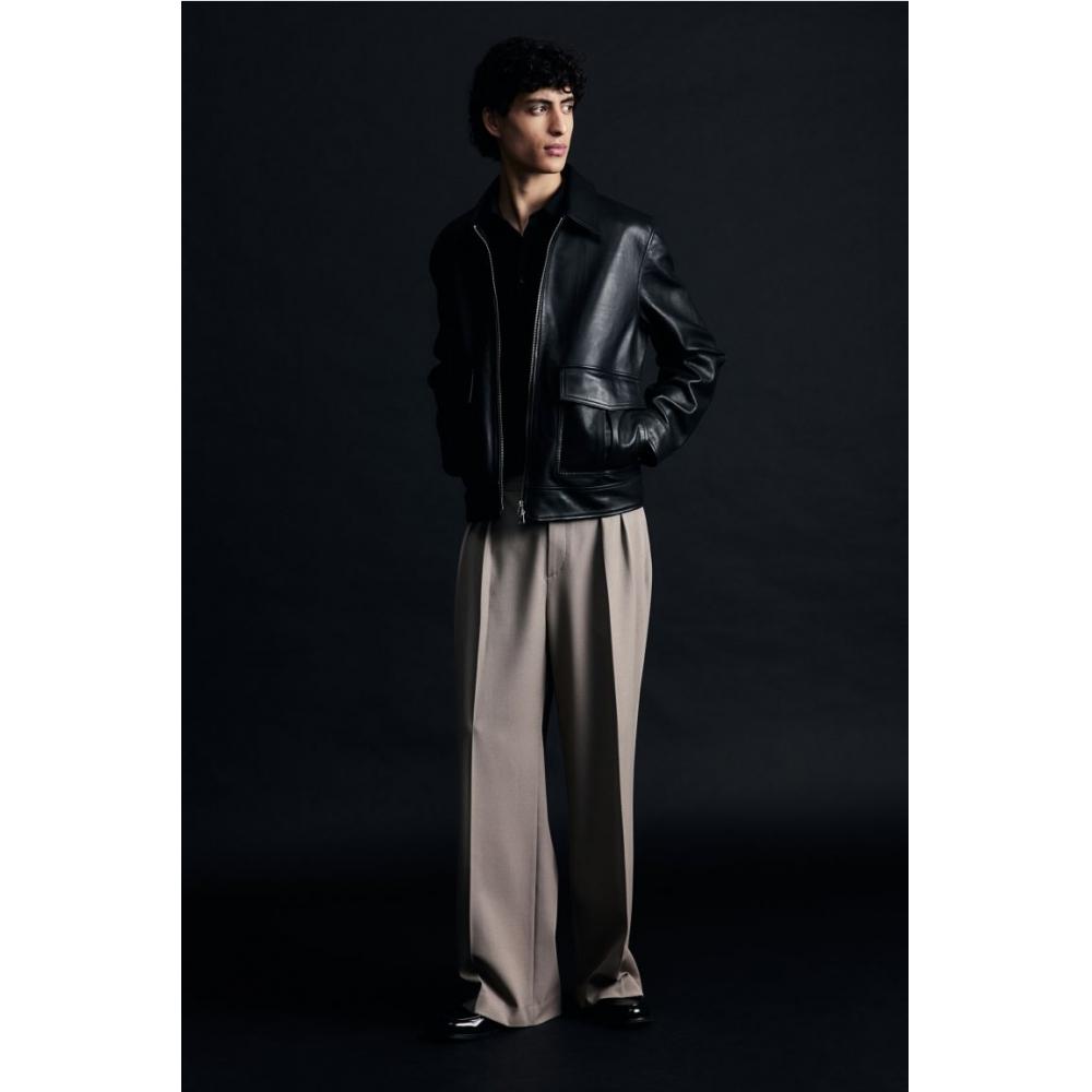 

Брюки свободного кроя HM Utility бежевого цвета