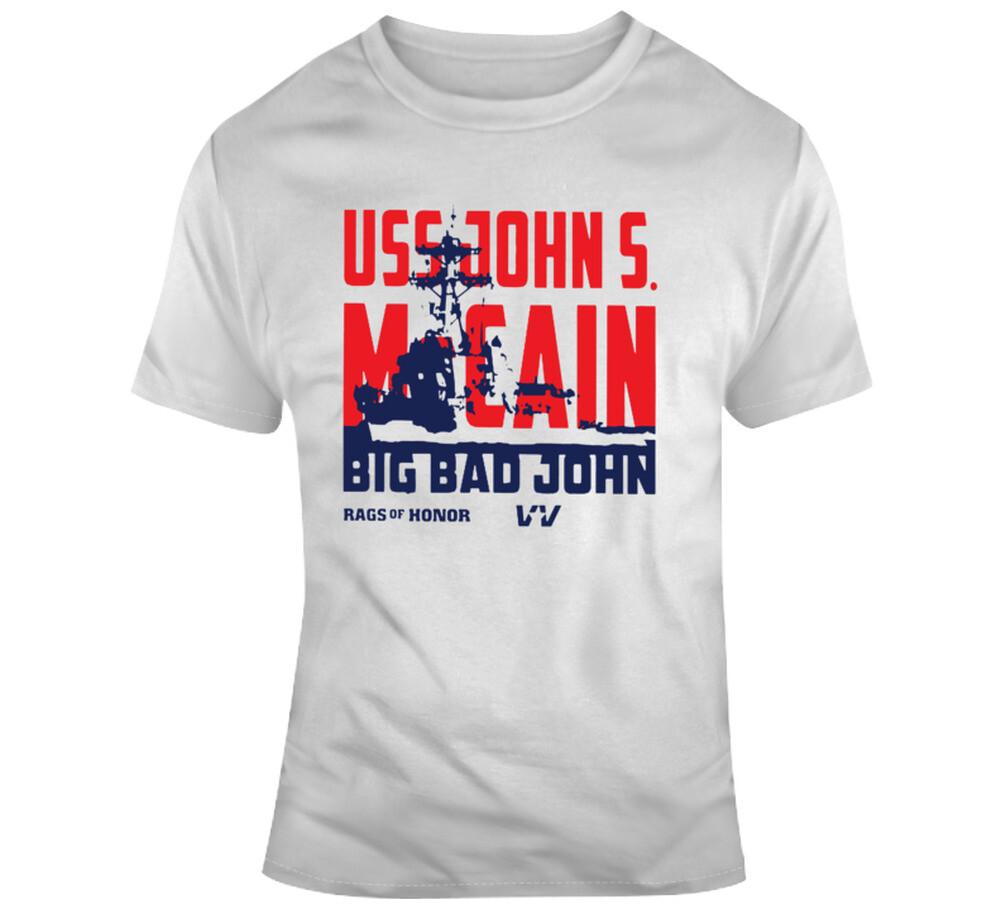 

Uss John Mccain Veterans July 4 T Shirt Mens Womens Tees Top S