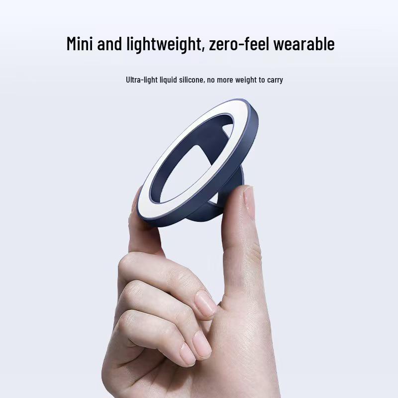 Magnetic Silicone Finger Ring Holder for iOS & Android - Universal Back Sticker Buckle