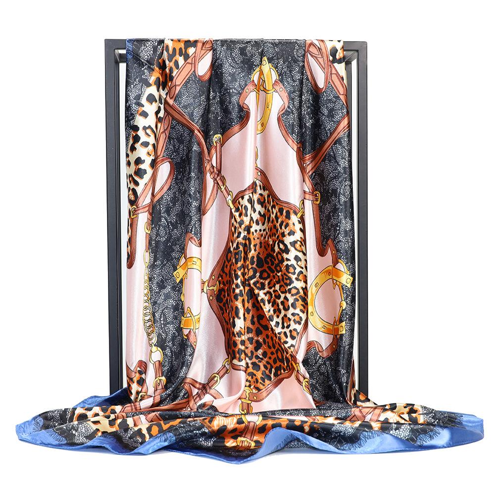 Vysoce kvalitní luxusní hedvábné šátky čelenka Šály Šála na krk pro ženy Řetízek Hedvábný šátek Dámská ozdobná šála